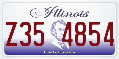 IL license plate Z354854
