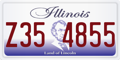 IL license plate Z354855