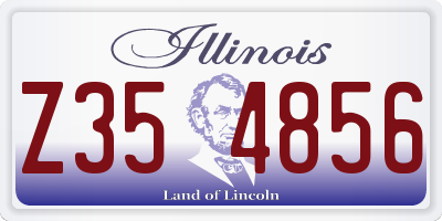 IL license plate Z354856