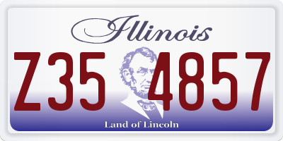 IL license plate Z354857