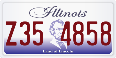 IL license plate Z354858