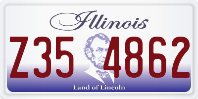 IL license plate Z354862