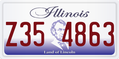 IL license plate Z354863