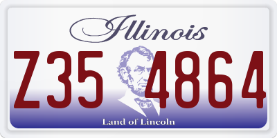 IL license plate Z354864