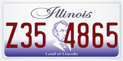 IL license plate Z354865