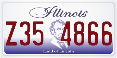 IL license plate Z354866