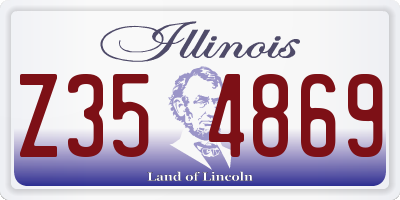 IL license plate Z354869