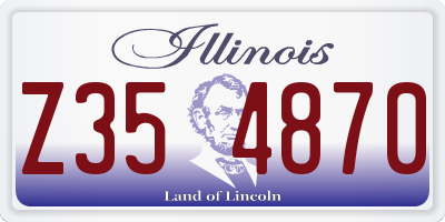 IL license plate Z354870
