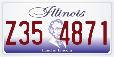 IL license plate Z354871