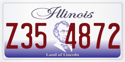 IL license plate Z354872