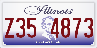 IL license plate Z354873