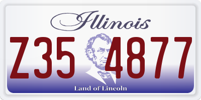 IL license plate Z354877