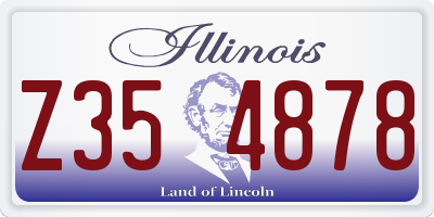 IL license plate Z354878