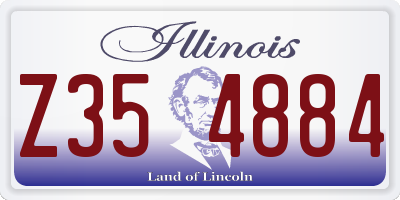 IL license plate Z354884