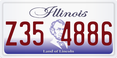 IL license plate Z354886