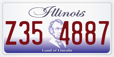 IL license plate Z354887