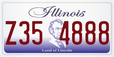 IL license plate Z354888