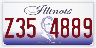 IL license plate Z354889