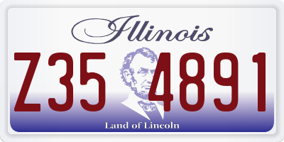 IL license plate Z354891