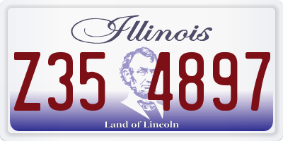 IL license plate Z354897