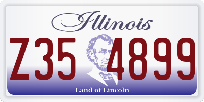 IL license plate Z354899