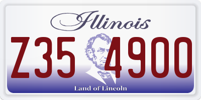 IL license plate Z354900