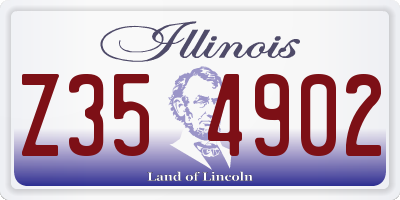 IL license plate Z354902