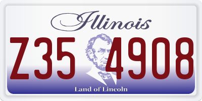 IL license plate Z354908