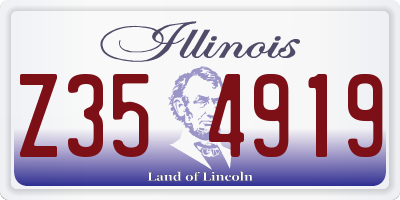 IL license plate Z354919