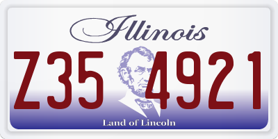 IL license plate Z354921