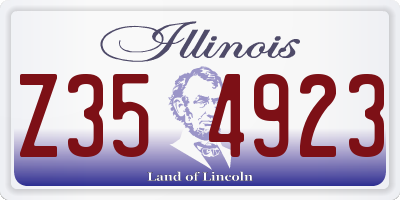 IL license plate Z354923