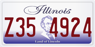 IL license plate Z354924