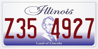 IL license plate Z354927