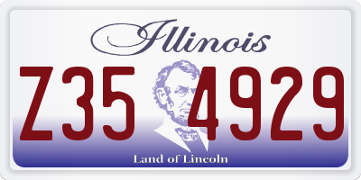 IL license plate Z354929