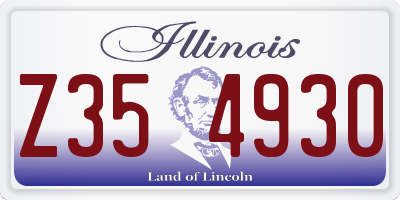 IL license plate Z354930