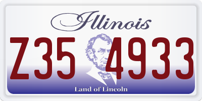IL license plate Z354933
