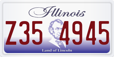 IL license plate Z354945