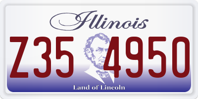 IL license plate Z354950