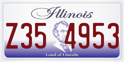 IL license plate Z354953