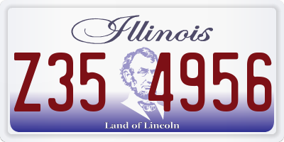IL license plate Z354956