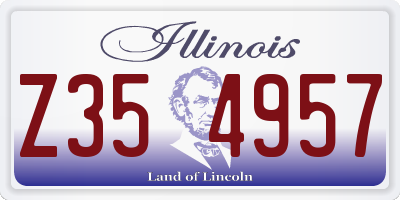 IL license plate Z354957