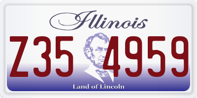 IL license plate Z354959