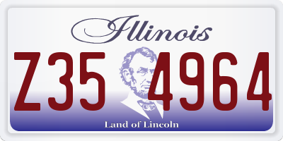 IL license plate Z354964