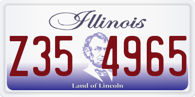 IL license plate Z354965
