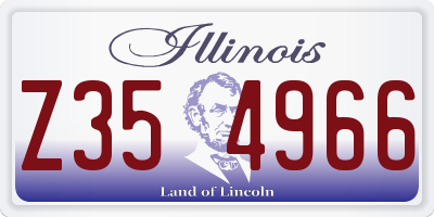 IL license plate Z354966