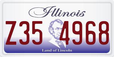 IL license plate Z354968