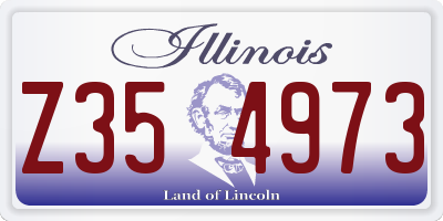 IL license plate Z354973