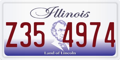 IL license plate Z354974