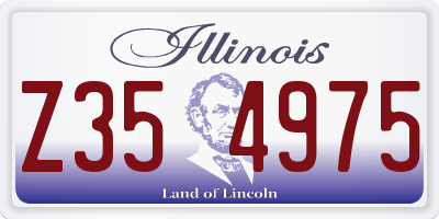 IL license plate Z354975
