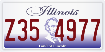 IL license plate Z354977